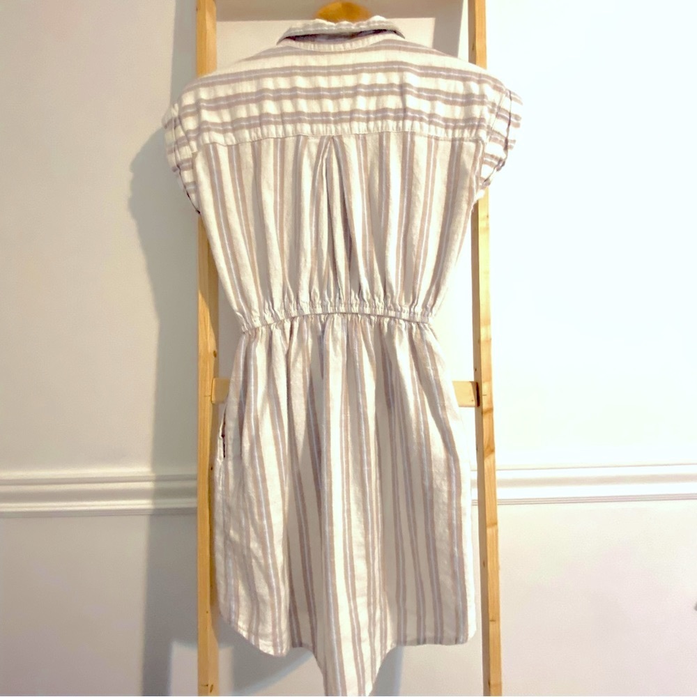 Japana Cotton Button Down Striped Dress - Picture 3 of 8